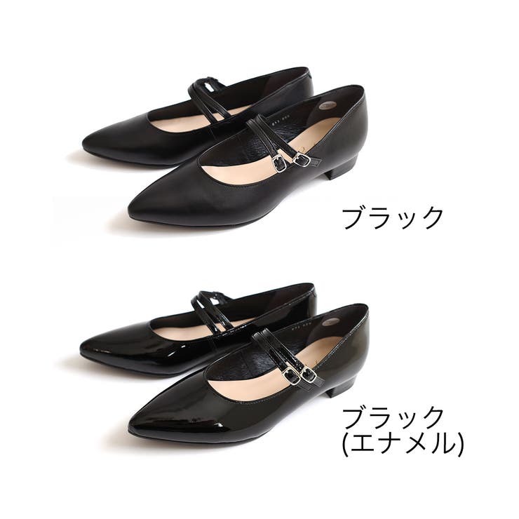シンプル 定番 ブラック 7㎝ヒール 牛革 パンプス | 株式会社