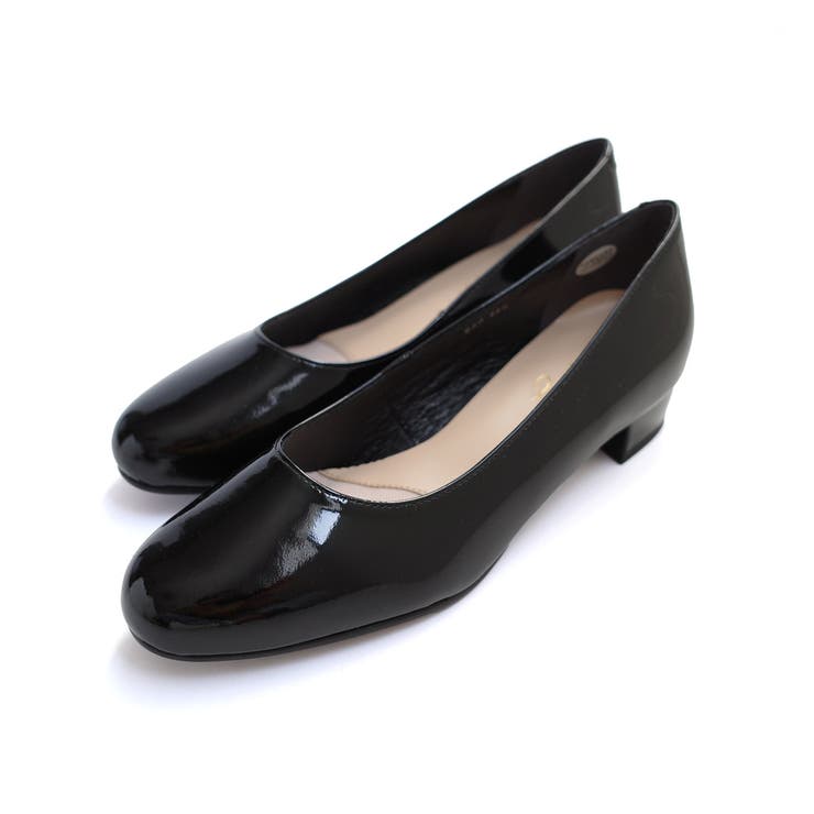 ブラック(エナメル) | 日本製 本革 パンプス レディース | AmiAmi