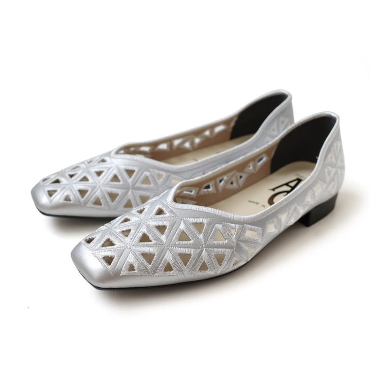 シルバー | スクエアトゥ メッシュ パンプス レディース | AmiAmi