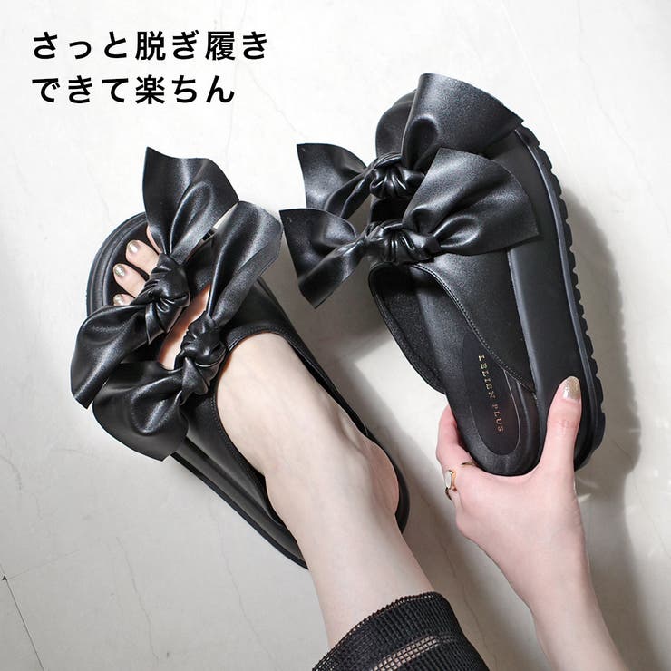 新品★リボン厚底サンダル★ リゾイ REZOY 【2025SS新作】【REZOY】トリプルリボンストラップ
