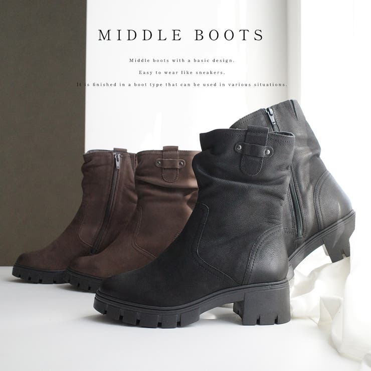 本革 ミドル丈 ブーツ レディース | AmiAmi | 詳細画像3 