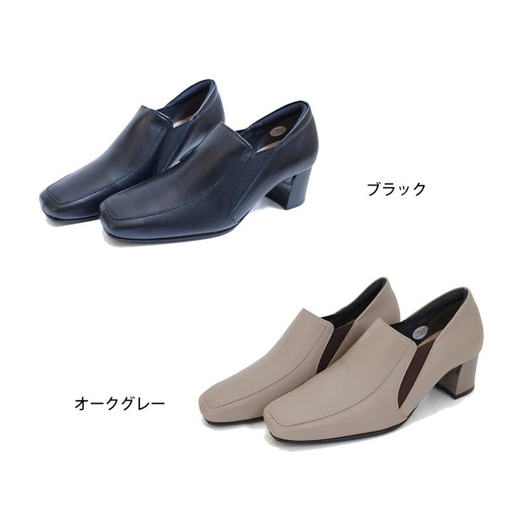 日本製 本革 ローファー パンプス レディース[品番：BNZS1684363
