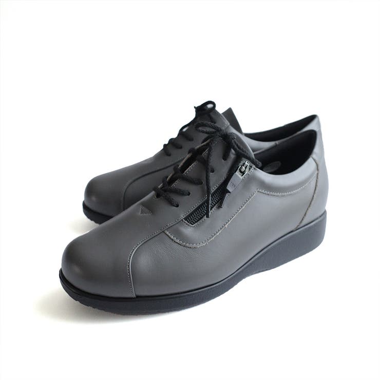 グレー | 本革 コンフォートシューズ レディース | AmiAmi