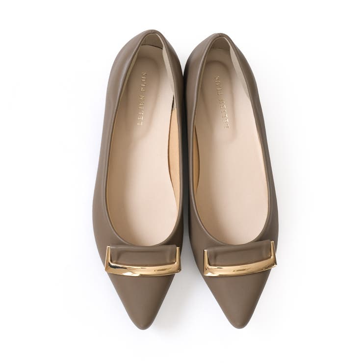 グレージュ(スムース) | 走れる フラット パンプス レディース | AmiAmi