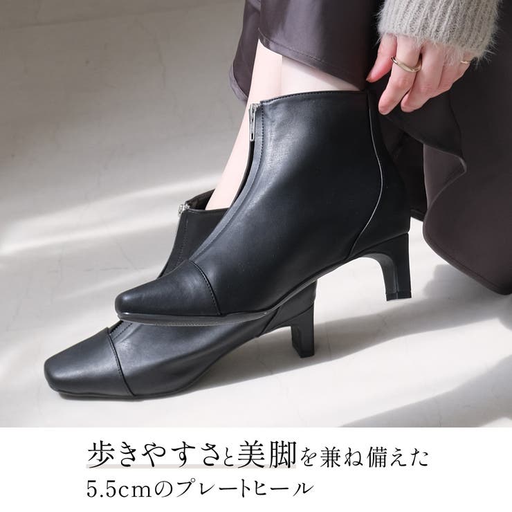 ジップアップ ショートブーツ レディース | AmiAmi | 詳細画像7 