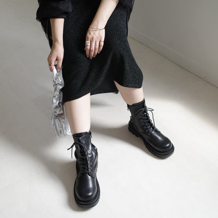 厚底 レースアップ ブーツ レディース | AmiAmi | 詳細画像12 