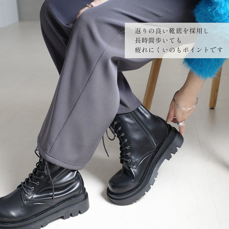 厚底 レースアップ ブーツ レディース | AmiAmi | 詳細画像16 