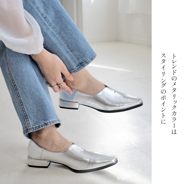 Vカット ローヒール パンプス レディース | AmiAmi | 詳細画像16 