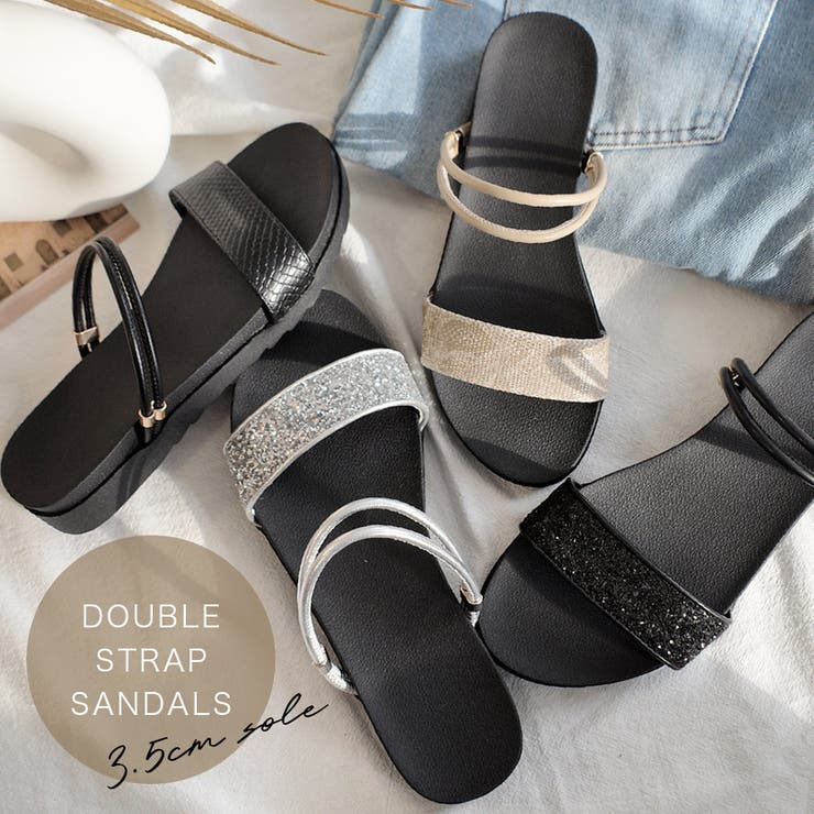 ダブルベルト サンダル レディース | AmiAmi | 詳細画像1 