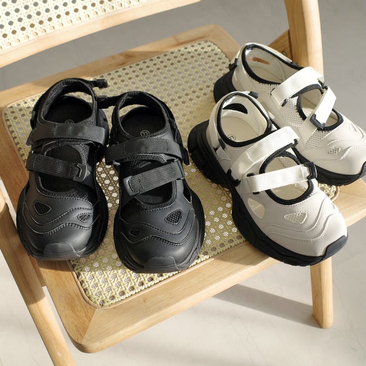 厚底 メッシュ スニーカー レディース[品番：BNZS1684448