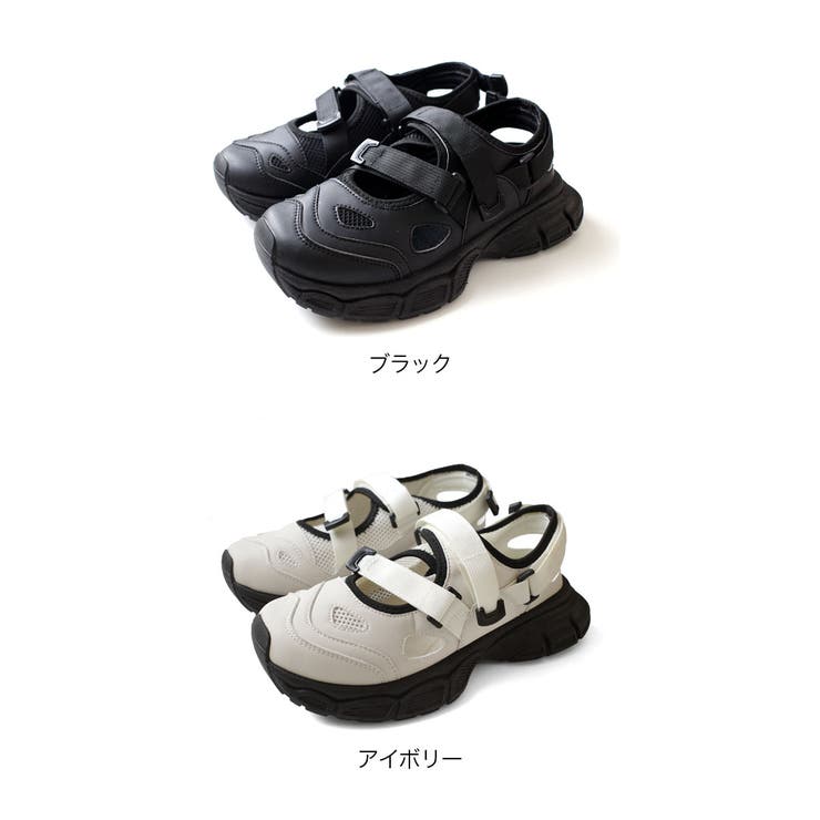厚底 メッシュ スニーカー レディース[品番：BNZS1684448