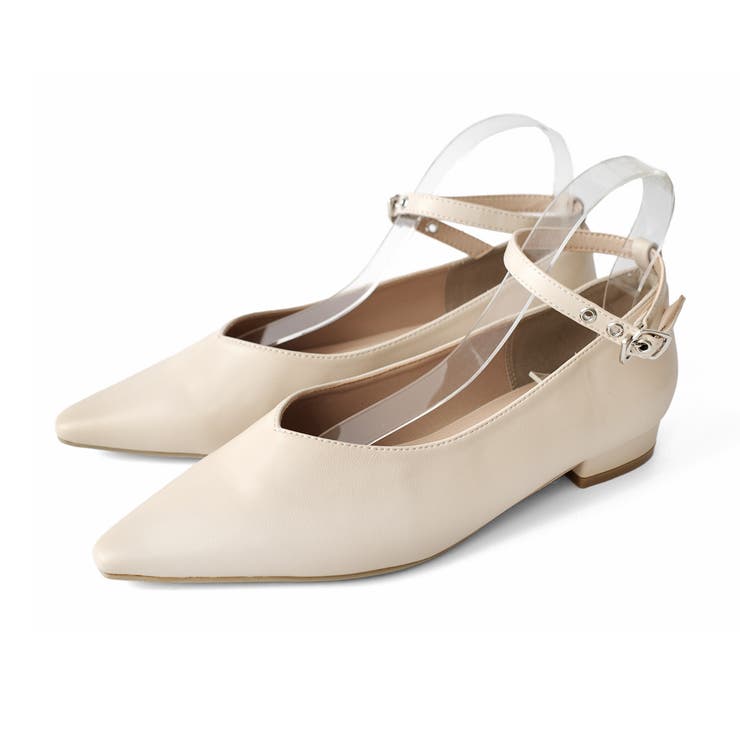 アイボリー(スムース) | 外せる ストラップ パンプス レディース | AmiAmi