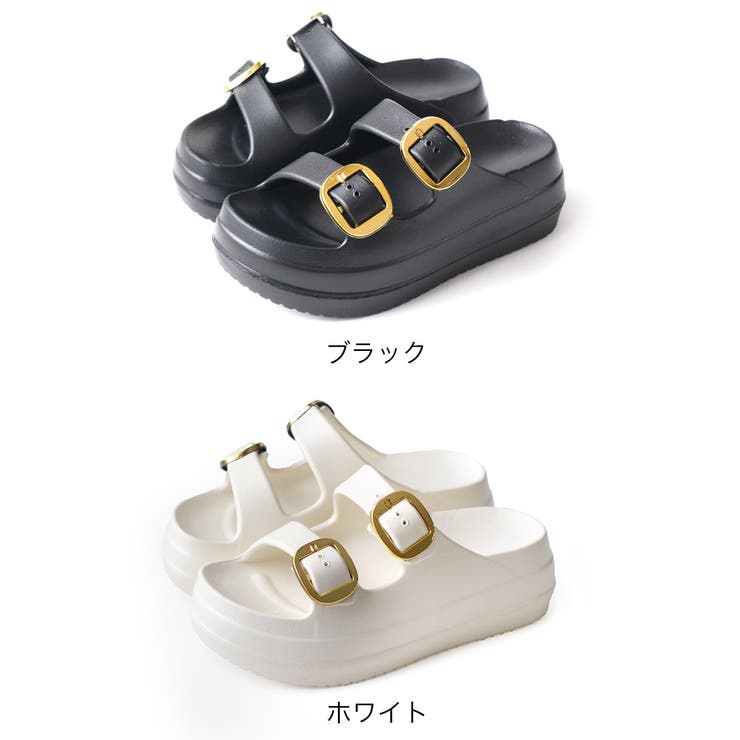 厚底 ダブルベルト サンダル レディース | AmiAmi | 詳細画像2 