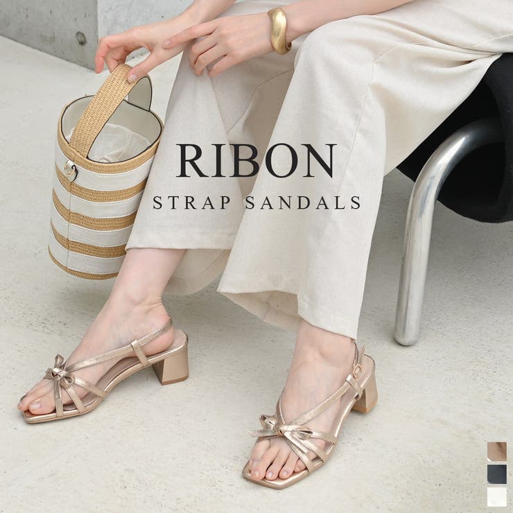 リボン ストラップ サンダル レディース | AmiAmi | 詳細画像1 