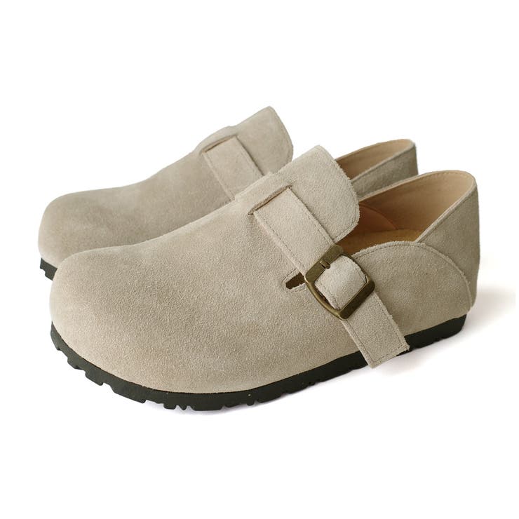 ベージュ(スエード) | 本革 クロッグシューズ レディース | AmiAmi