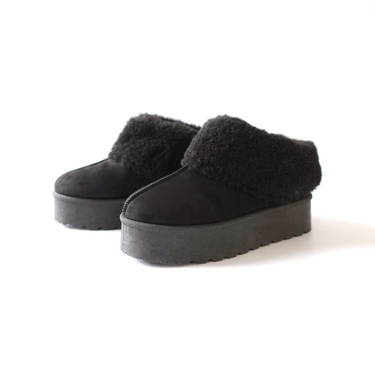 ブラック(スエード) | 厚底 ムートン ブーツ レディース | AmiAmi