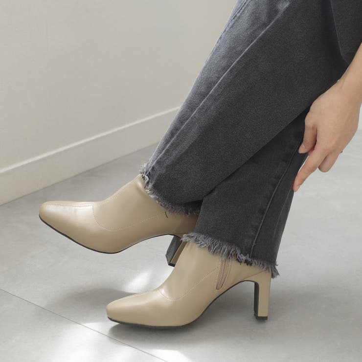 8センチヒール ショートブーツ レディース[品番：BNZS1684611]｜AmiAmi