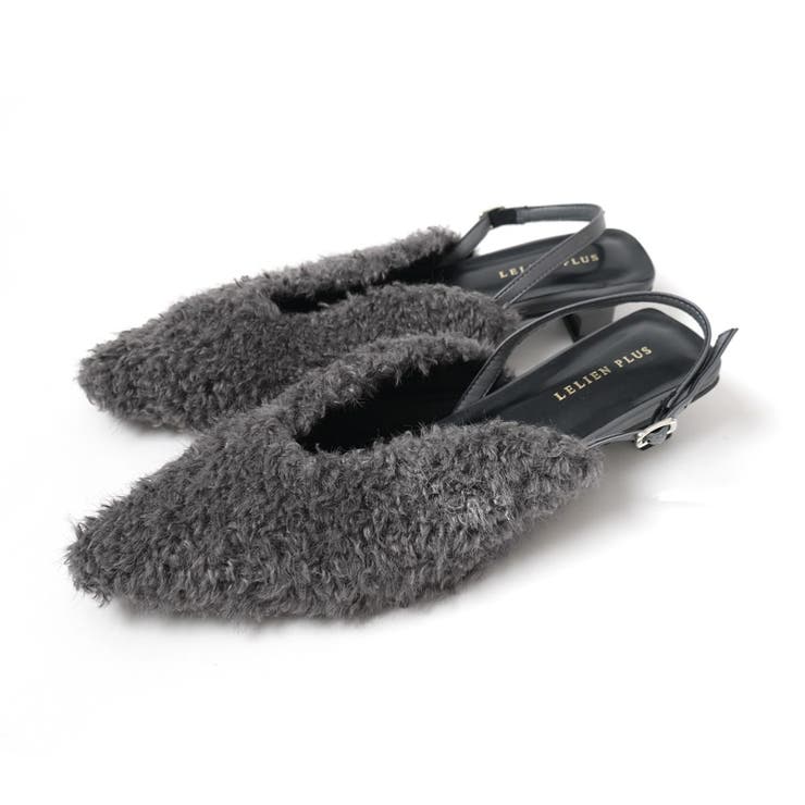 グレー | バックストラップ ボア ミュール レディース | AmiAmi