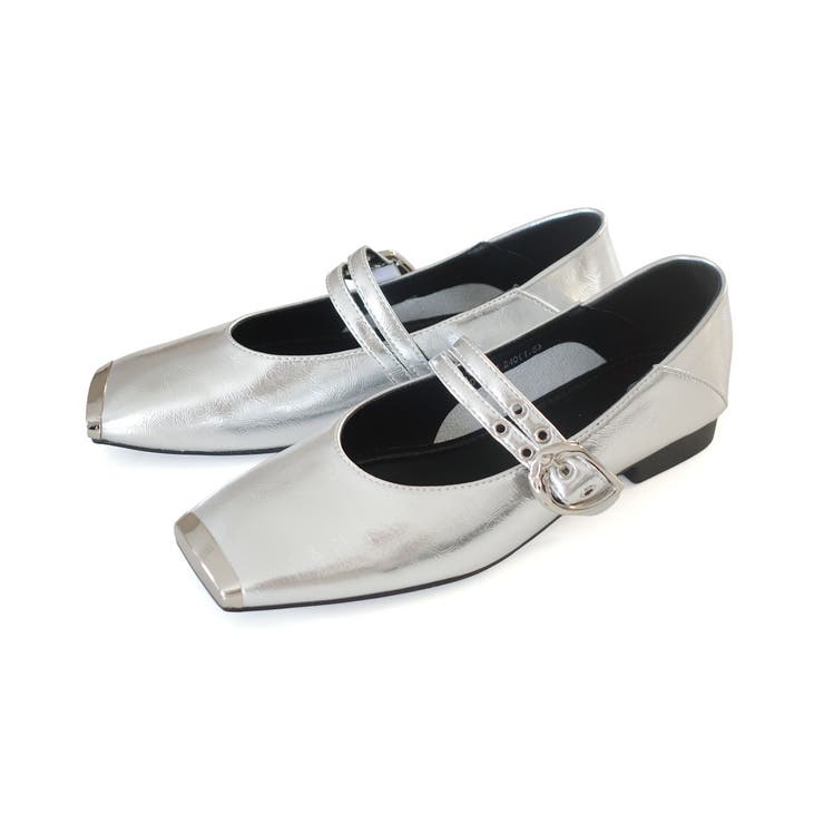 シルバー | ダブルベルト パンプス レディース | AmiAmi