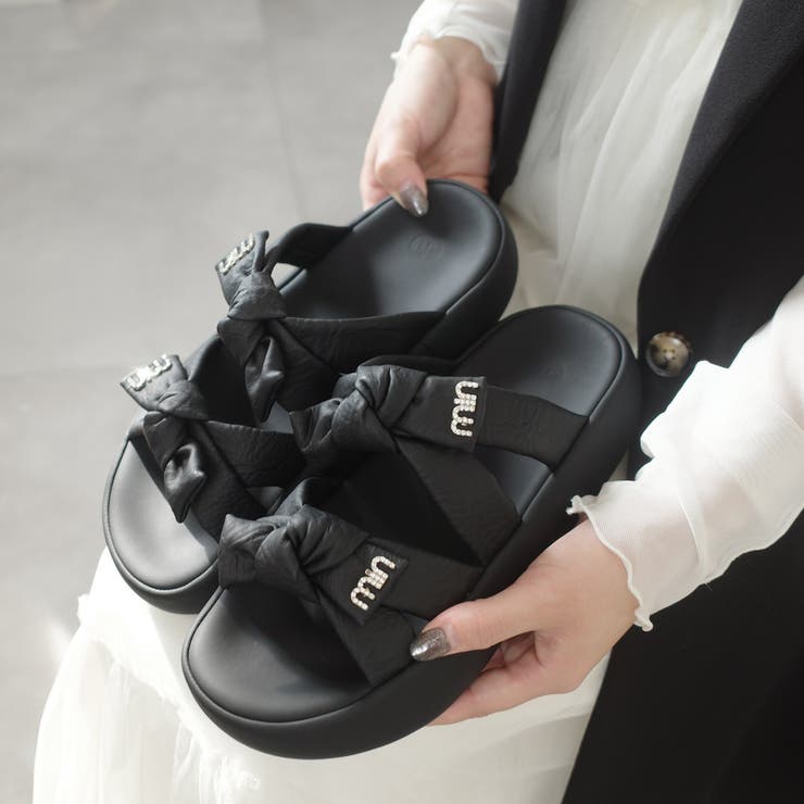 ダブルリボン サンダル レディース | AmiAmi | 詳細画像3 