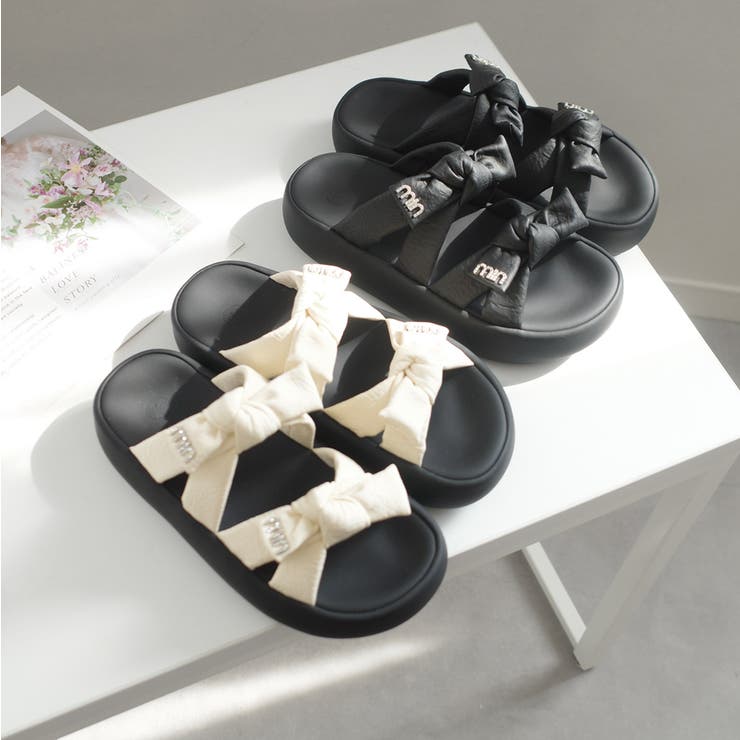 ダブルリボン サンダル レディース | AmiAmi | 詳細画像6 