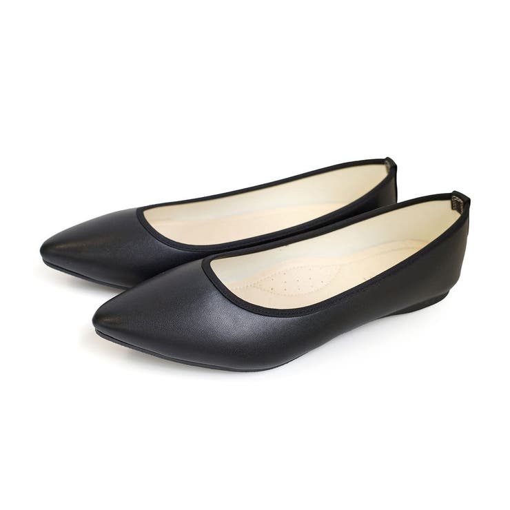 ブラック(スムース) | フラット パンプス レディース | AmiAmi