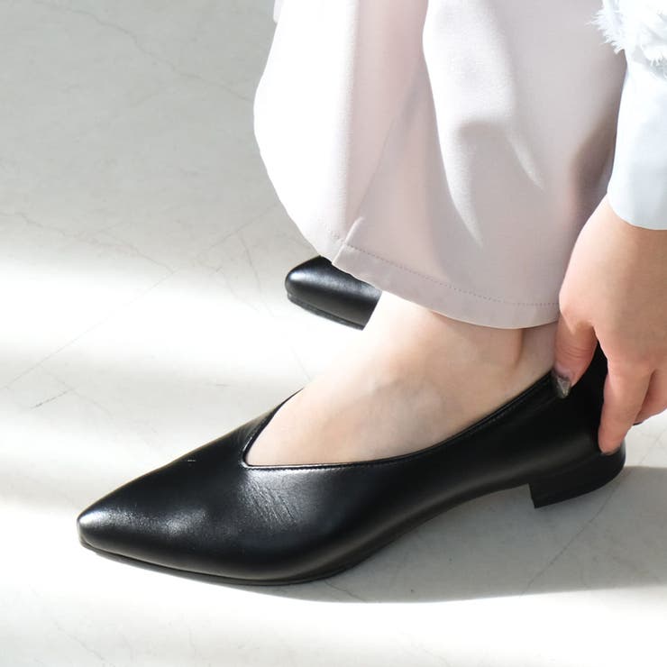 本皮 Vカット パンプス レディース | AmiAmi | 詳細画像6 