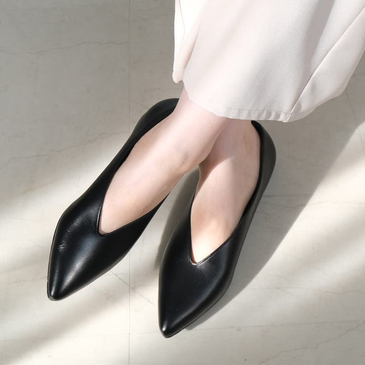 本皮 Vカット パンプス レディース | AmiAmi | 詳細画像15 