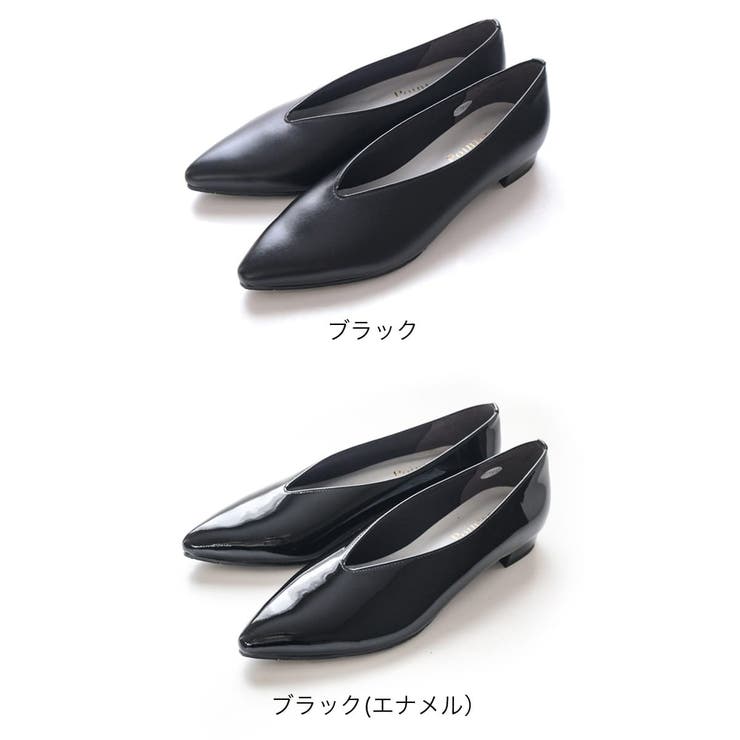 本皮 Vカット パンプス レディース | AmiAmi | 詳細画像2 