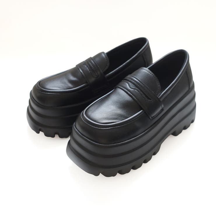 ブラック(スムース) | 厚底 ローファー レディース | AmiAmi