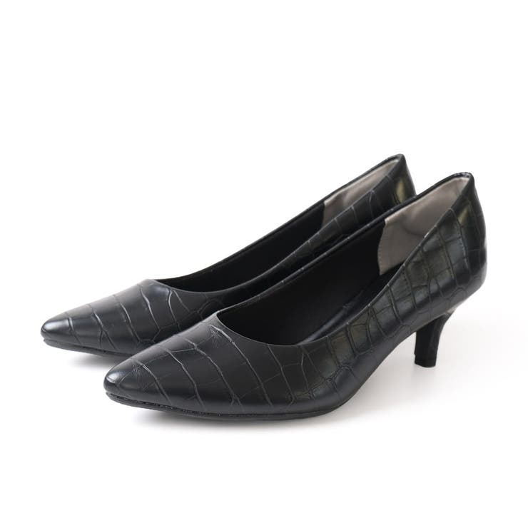 ブラック(クロコ) | レインパンプス レディース | AmiAmi