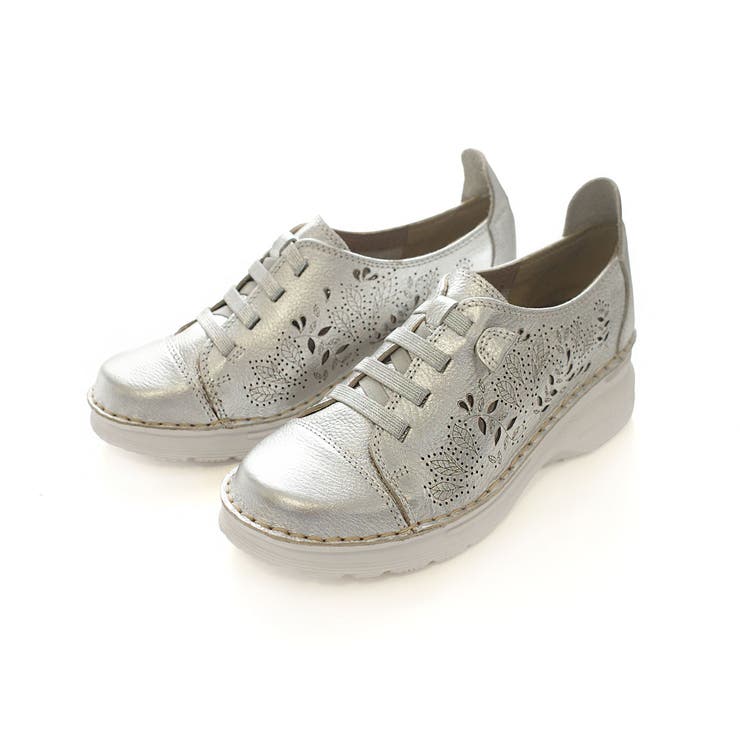 シルバーH | 牛革 スニーカー レディース | AmiAmi