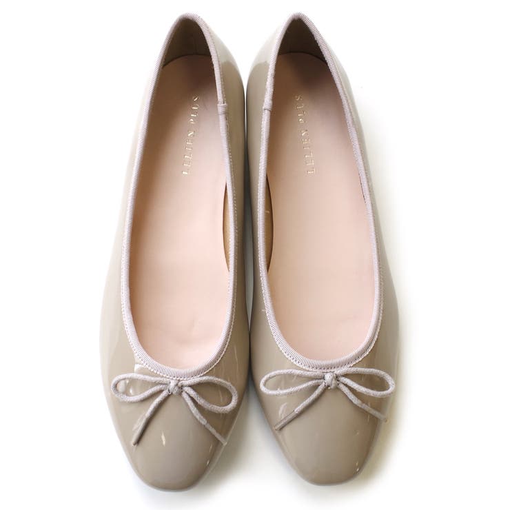 グレージュ(エナメル) | レインシューズ ぺたんこ エナメル | AmiAmi