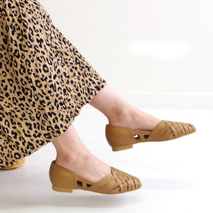 ベージュ | クロスメッシュパンプス ローヒール 靴 | AmiAmi