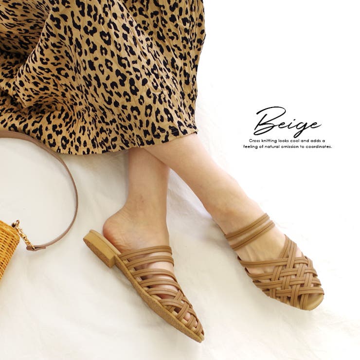 メッシュ サンダル フラット[品番：BNZS1683360]｜AmiAmi