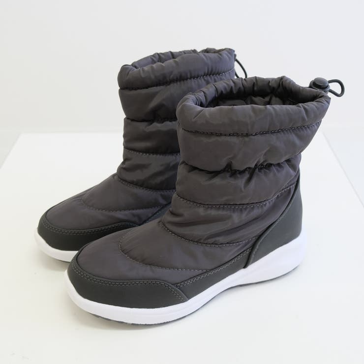 グレー | 防寒 ニット ダウン ショートブーツ レディース | AmiAmi