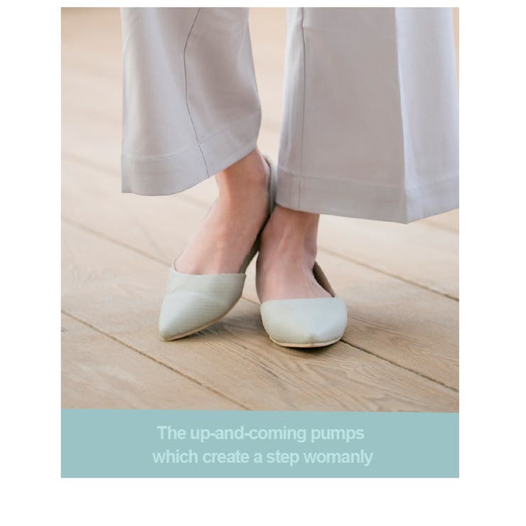 異素材MIXサイドオープン フラットパンプスぺたんこ サイドカット | AmiAmi | 詳細画像17 