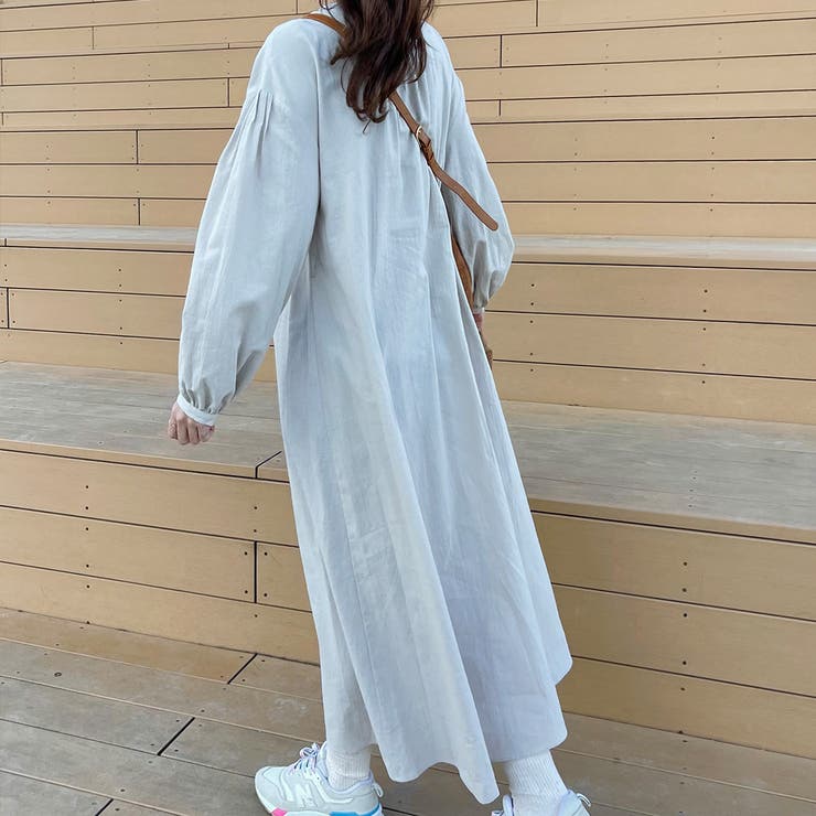 ピンタックヘンリーネックワンピース[品番：AMTW0005274]｜LAUIR