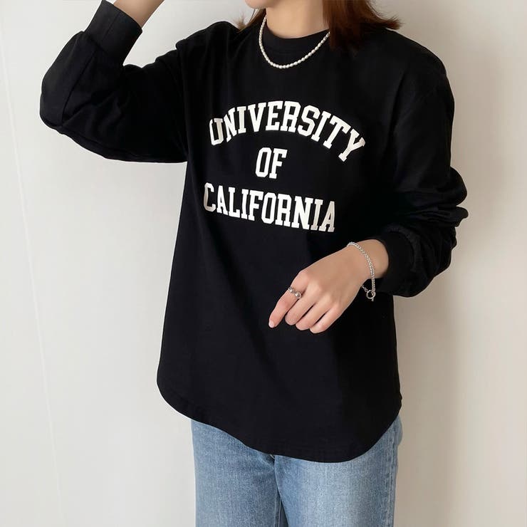 カレッジロゴロングスリーブTシャツ[品番：AMTW0005341]｜junoah