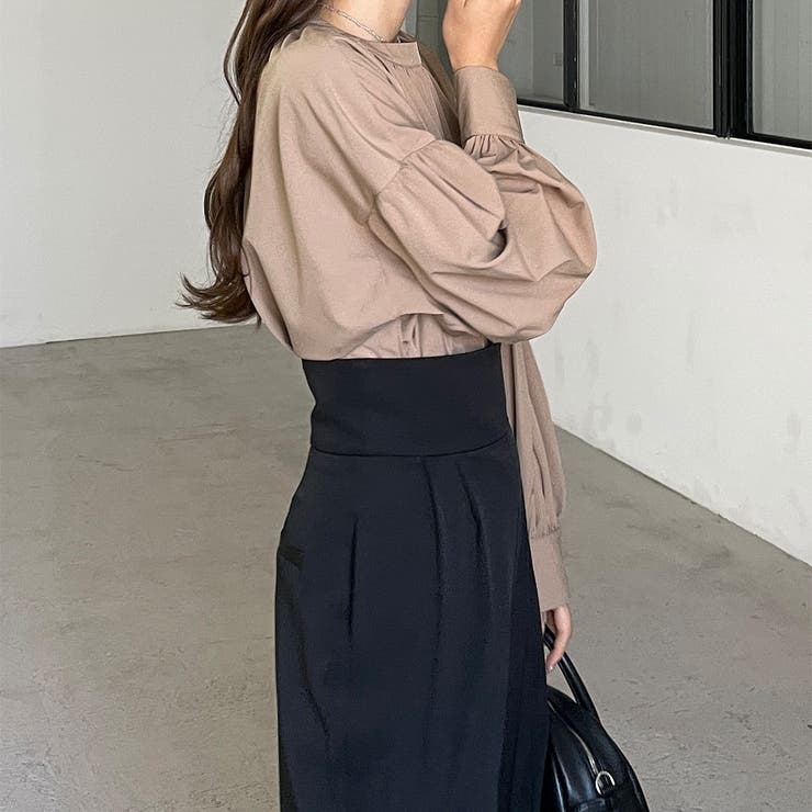 Louere スタンドカラーギャザーブラウス | Louere | 詳細画像20 