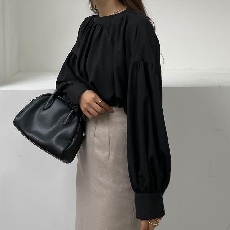 Louere スタンドカラーギャザーブラウス | Louere | 詳細画像7 