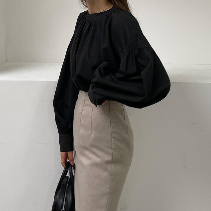 Louere スタンドカラーギャザーブラウス | Louere | 詳細画像8 