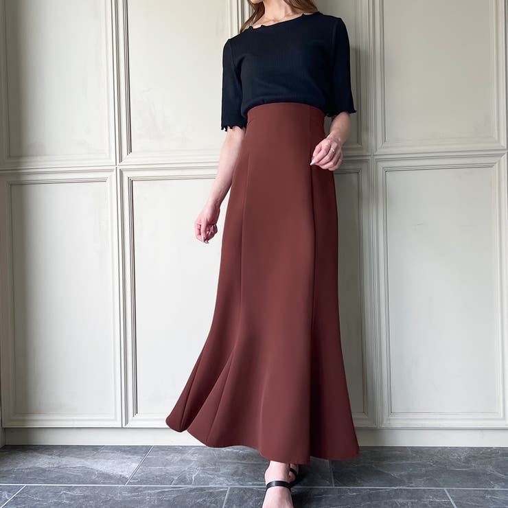 【選べる】ハイウエストレースアップスカート（マーメイド／Iライン／フレア） | JUNOAH | 詳細画像6 