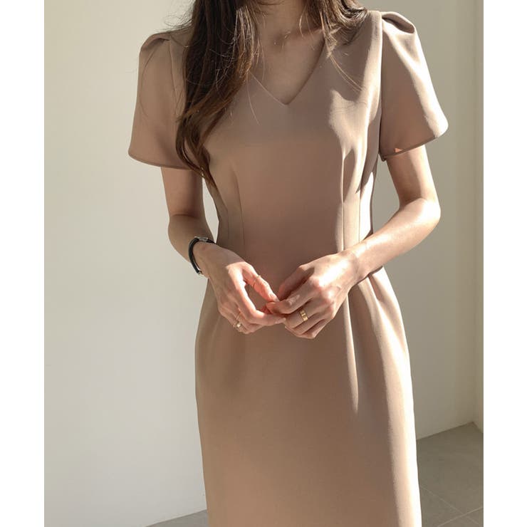 チューリップスリーブワンピース2着セット natural couture ワンピース チューリップスリーブワンピース