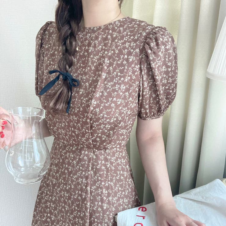 小花柄ロングワンピース[品番：AMTW0003878]｜LAUIR（ラウアー