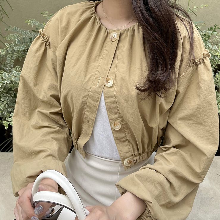 ショート丈ボリュームブルゾン | JUNOAH | 詳細画像6 