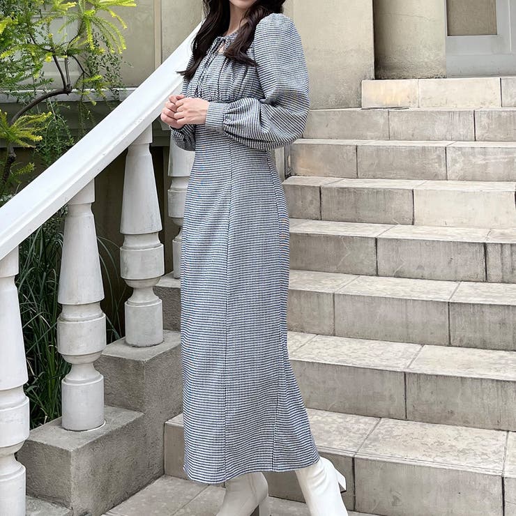 ❣️ROSEanna_濃紺_チェーンモチーフ_ワンピース