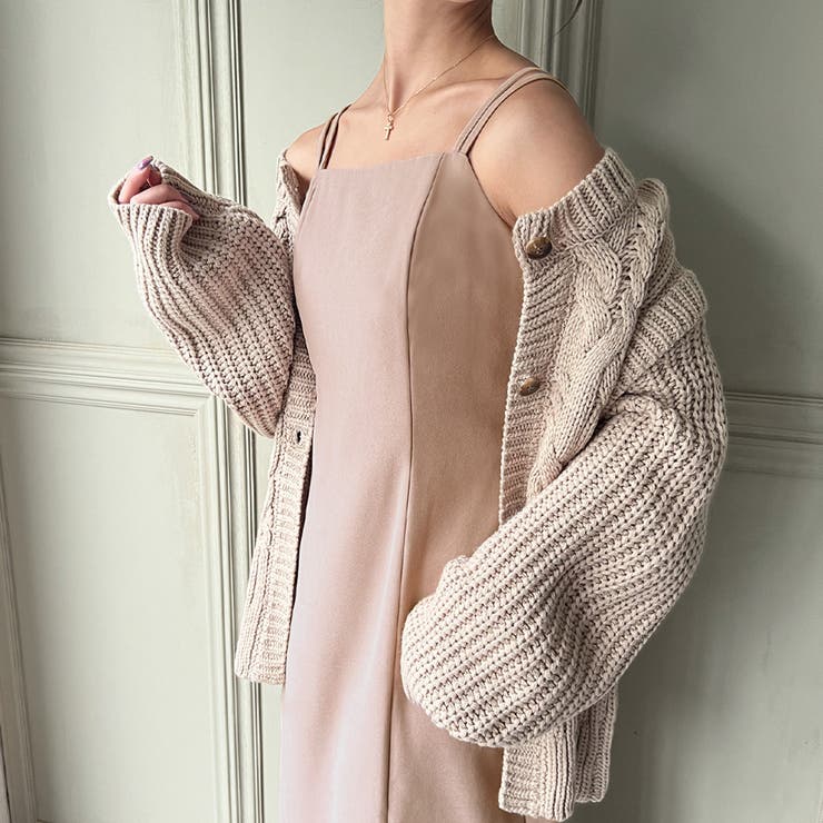 ピーチスキンIラインキャミワンピース | JUNOAH | 詳細画像13 