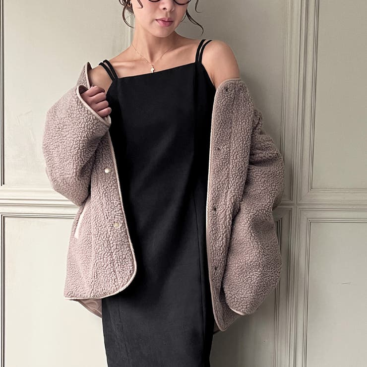 ピーチスキンIラインキャミワンピース | JUNOAH | 詳細画像3 