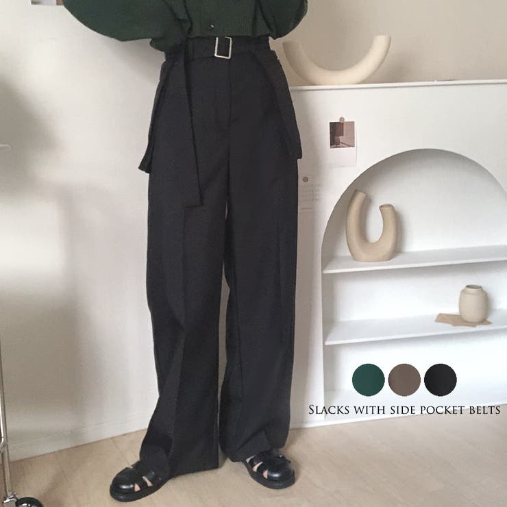 大きいサイズ スラックス 秋冬春 ウォッシャブル ツータック